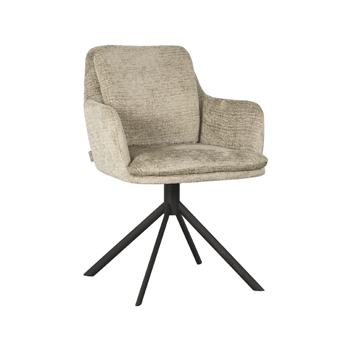Eetkamerstoel Joy beige velours - Afbeelding 2