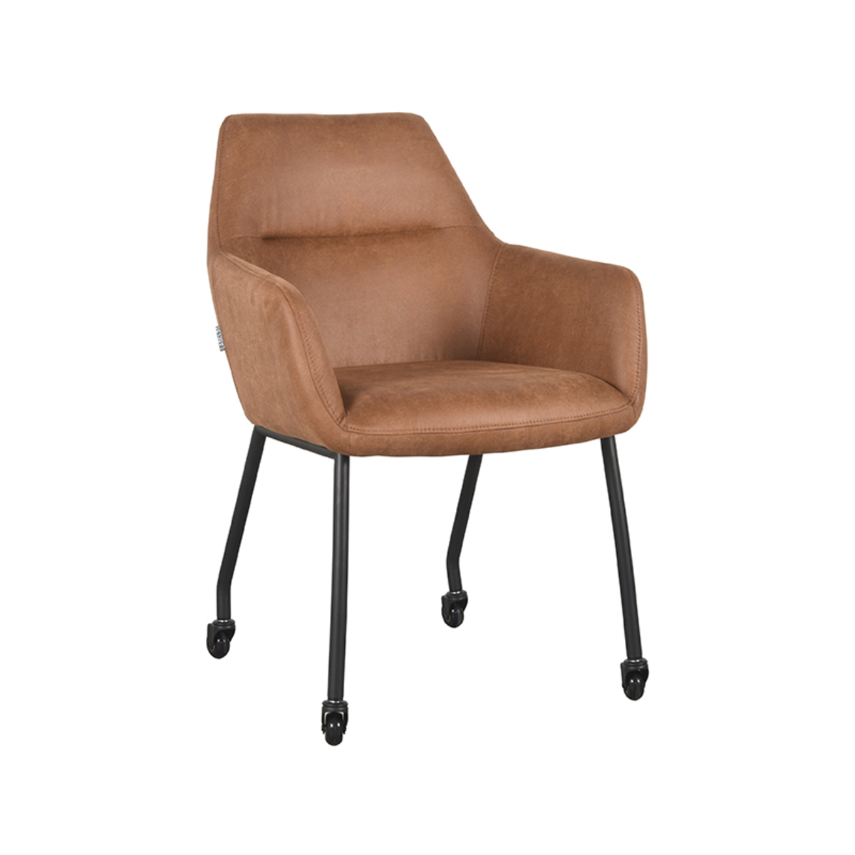 Eetkamerstoel Lenny cognac microvezel