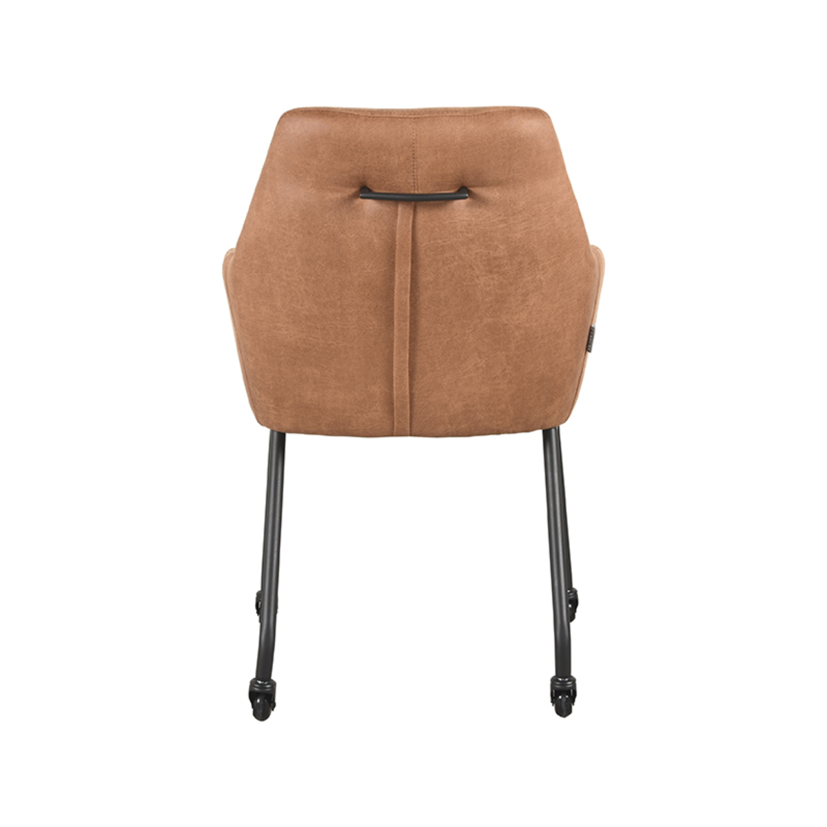 Eetkamerstoel Lenny cognac microvezel - Afbeelding 4