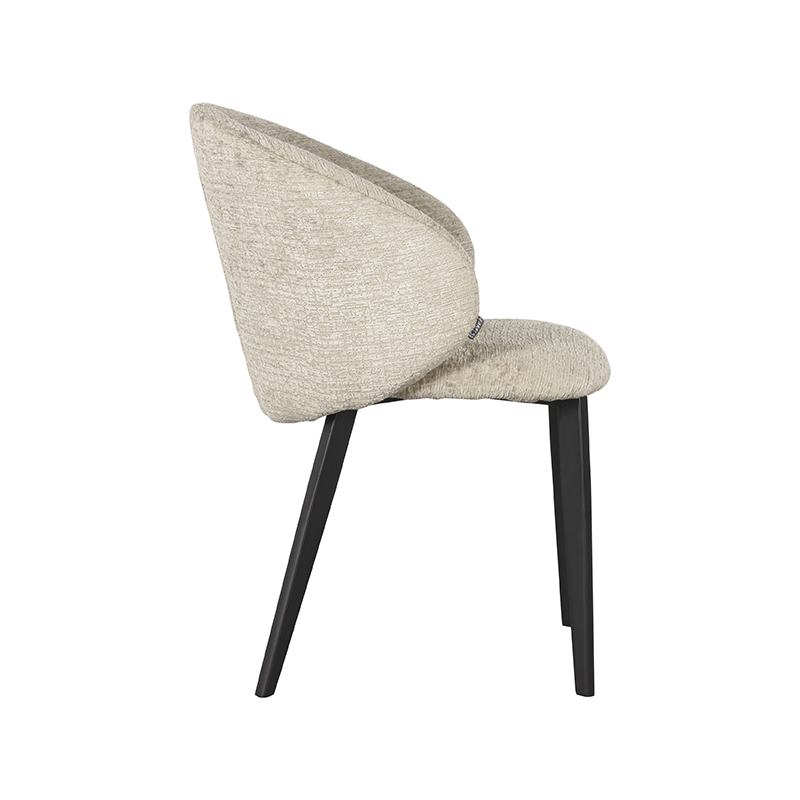 Eetkamerstoel Logan beige velours - Afbeelding 3