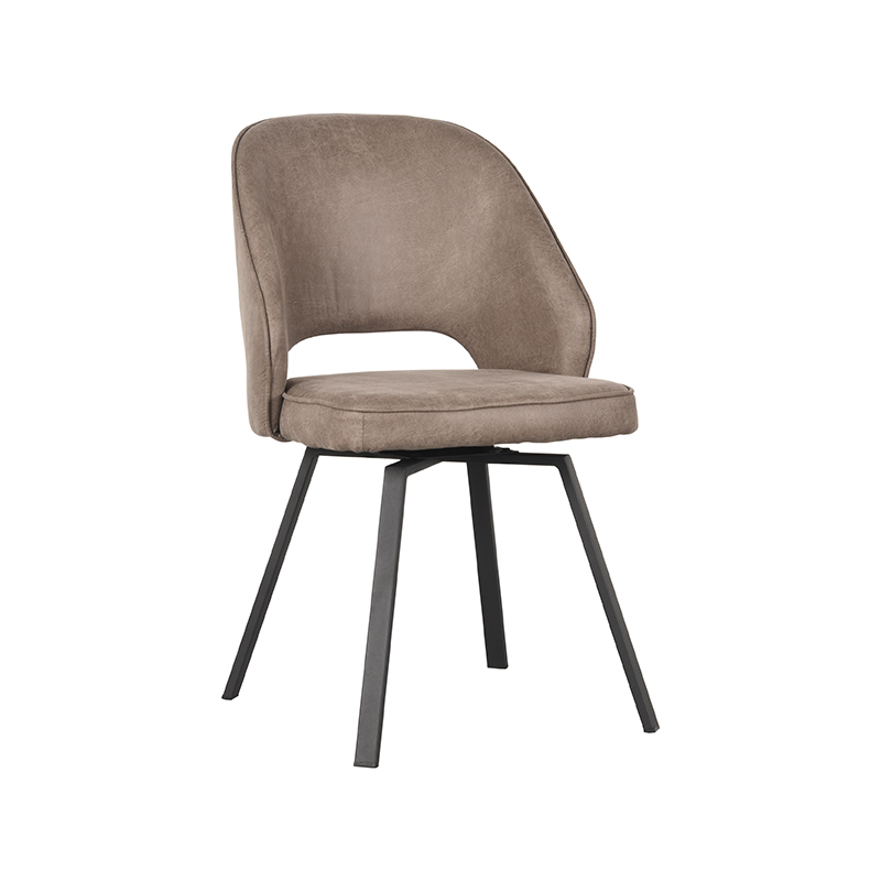 Eetkamerstoel Lewis taupe microvezel - Afbeelding 2