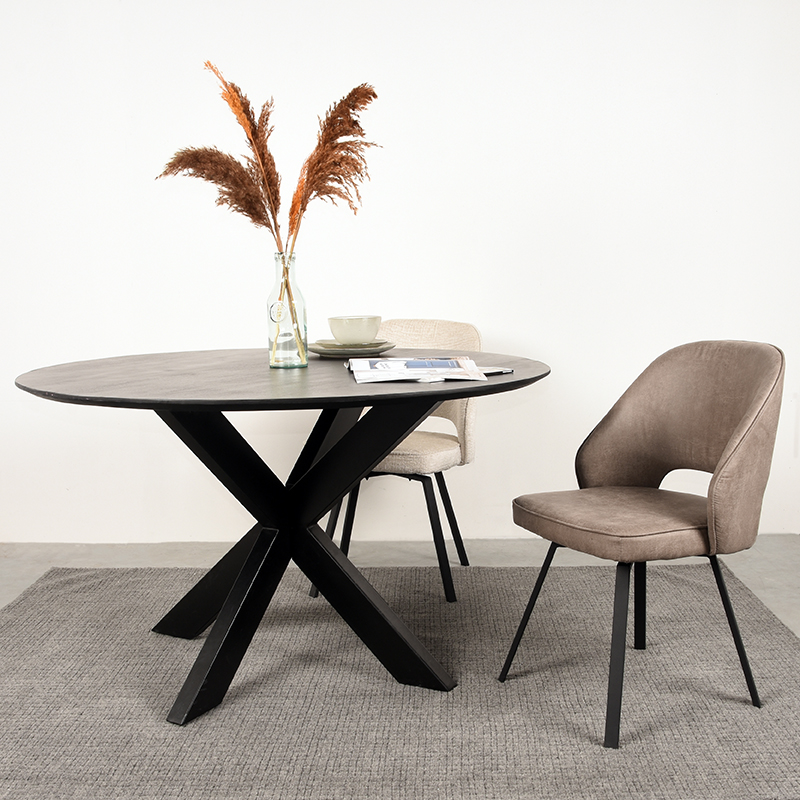 Eetkamerstoel Lewis taupe microvezel - Afbeelding 6