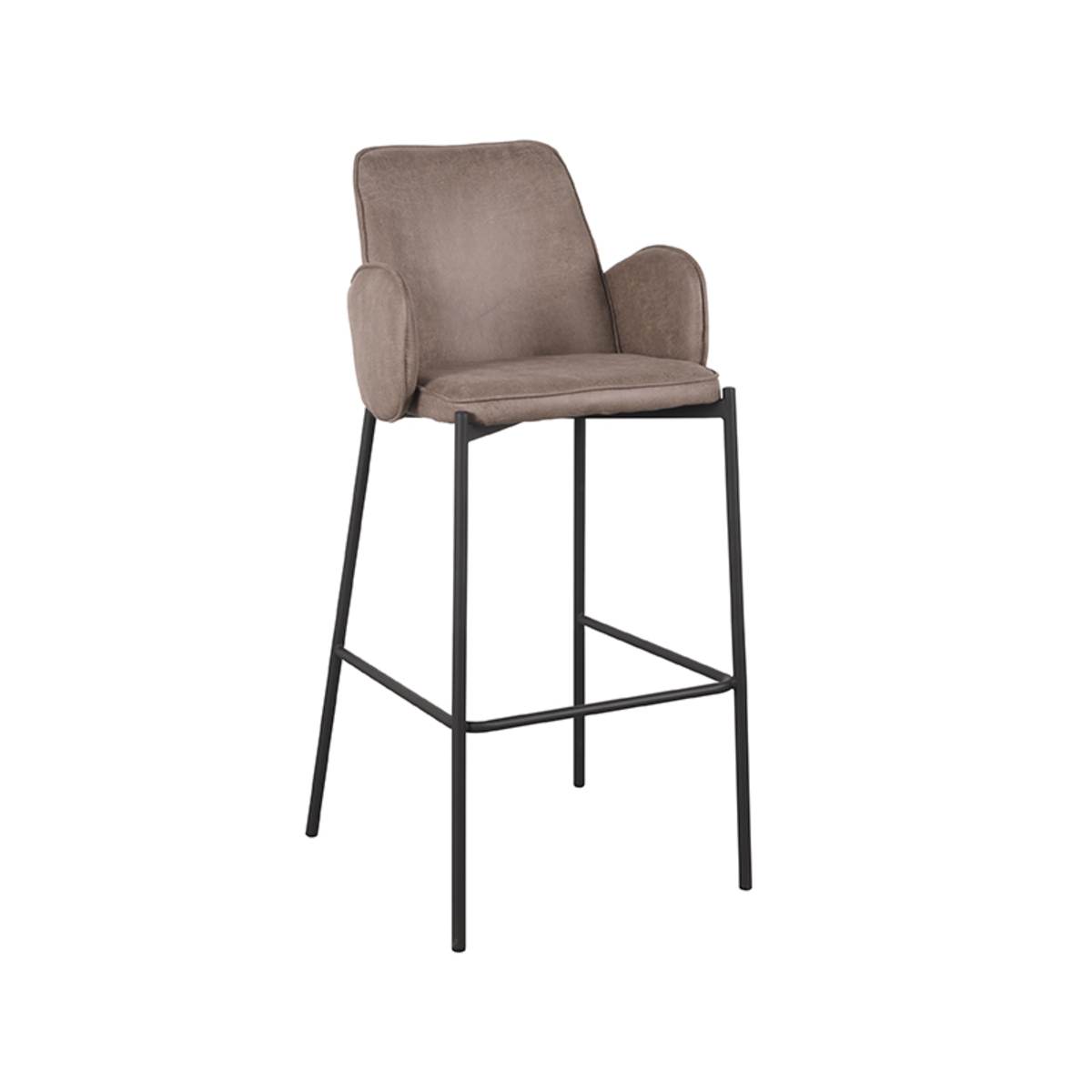 Barkruk Joni Zithoogte taupe microvezel 78 cm - Afbeelding 2