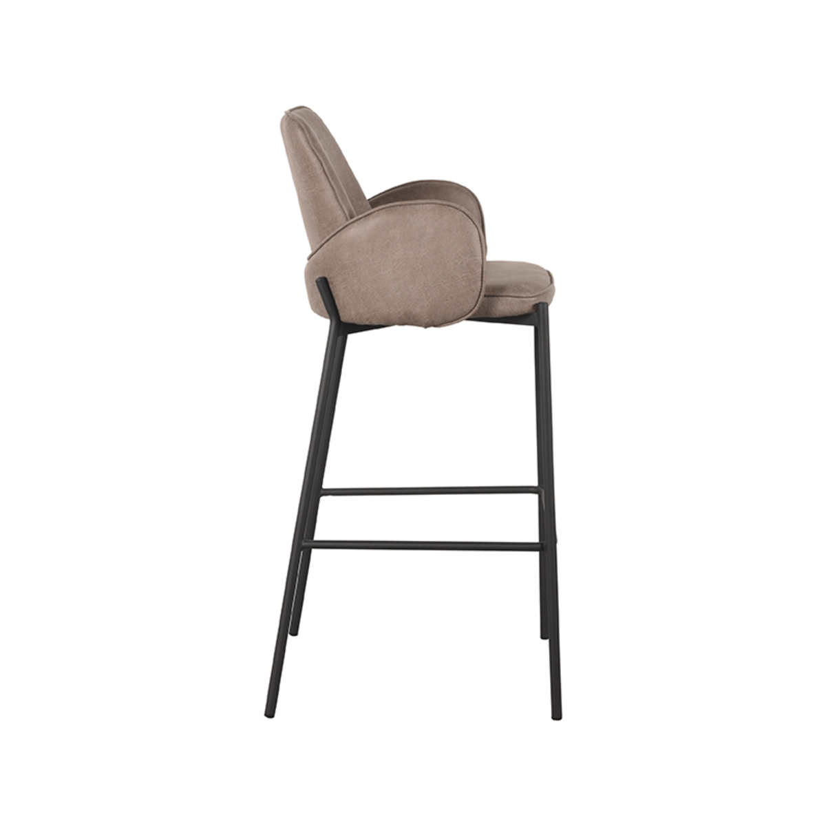 Barkruk Joni Zithoogte taupe microvezel 78 cm - Afbeelding 4