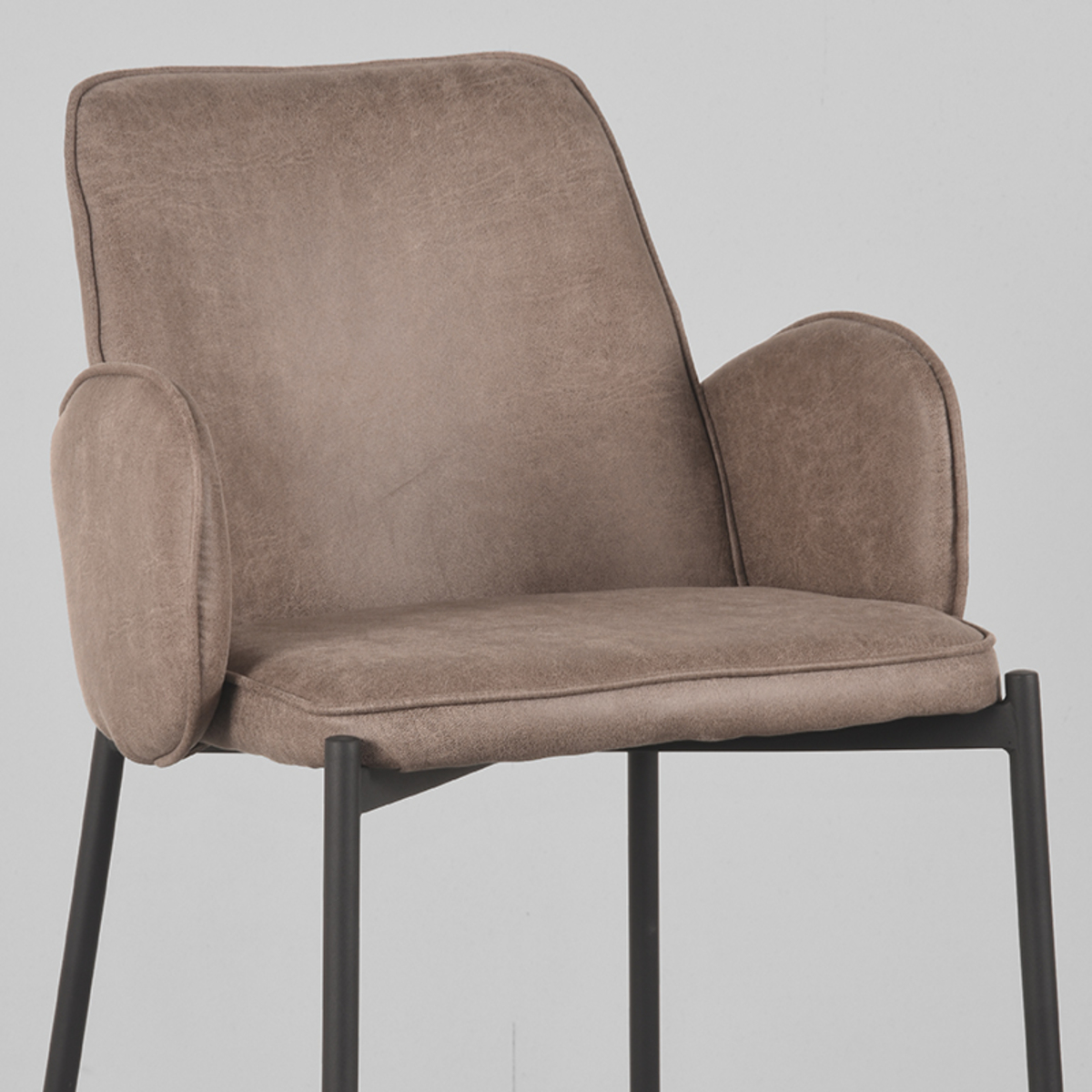 Barkruk Joni Zithoogte taupe microvezel 78 cm - Afbeelding 6