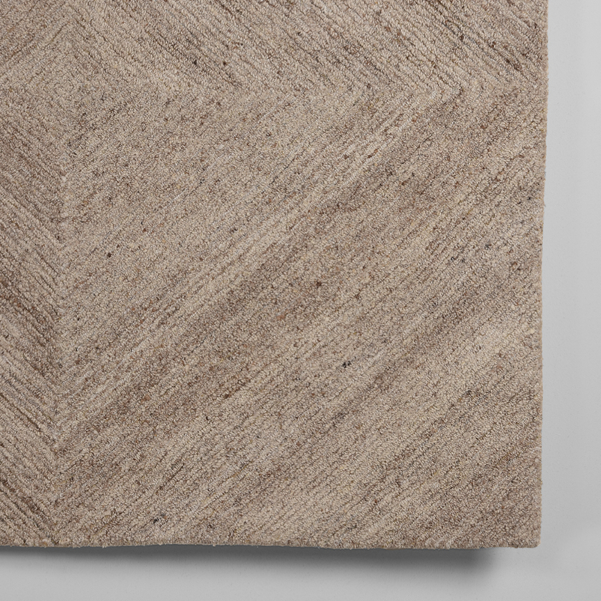 Vloerkleed Blendy taupe wol - Afbeelding 2