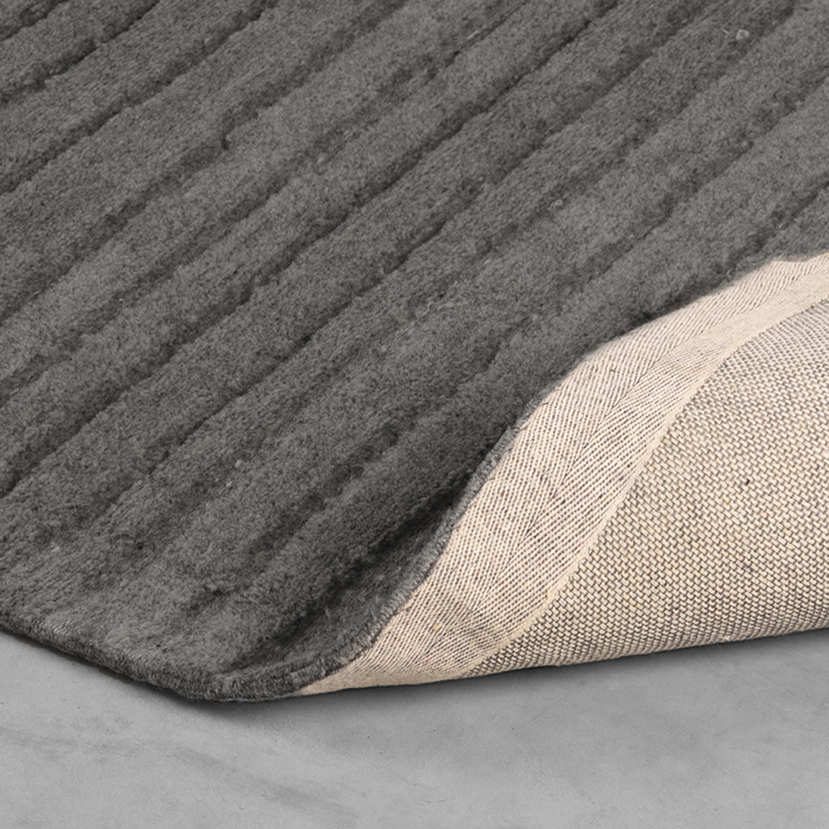 Vloerkleed Luxy antraciet wol 160x230 cm - Afbeelding 3