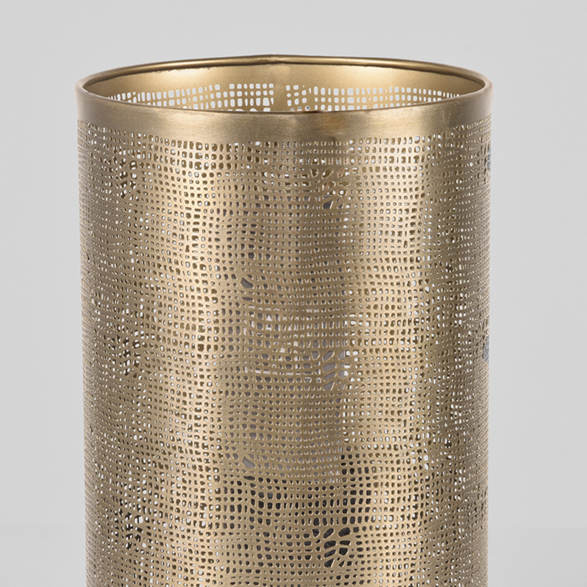 Kaarsenhouder antiek goud metaal - Afbeelding 3