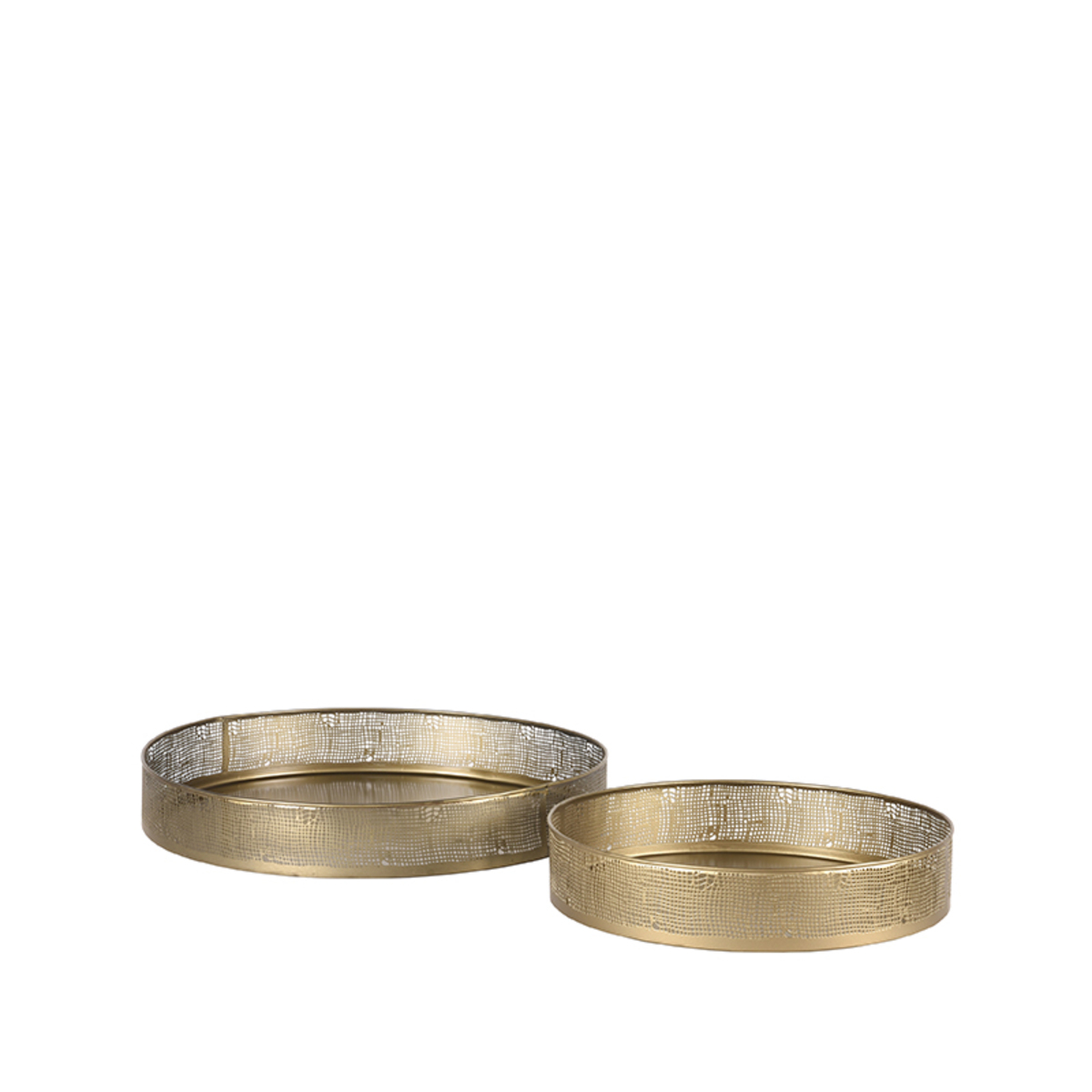 Dienblad antiek goud metaal - Afbeelding 2