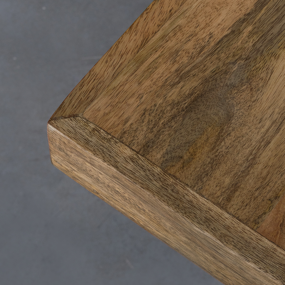 Eetkamertafel Tafelblad Edge Rough recht mangohout 70 cm - Afbeelding 4