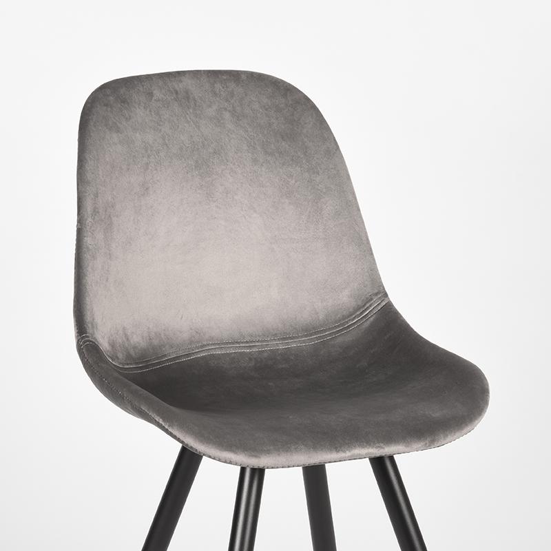 Eetkamerstoel Capri grijs velours - Afbeelding 5