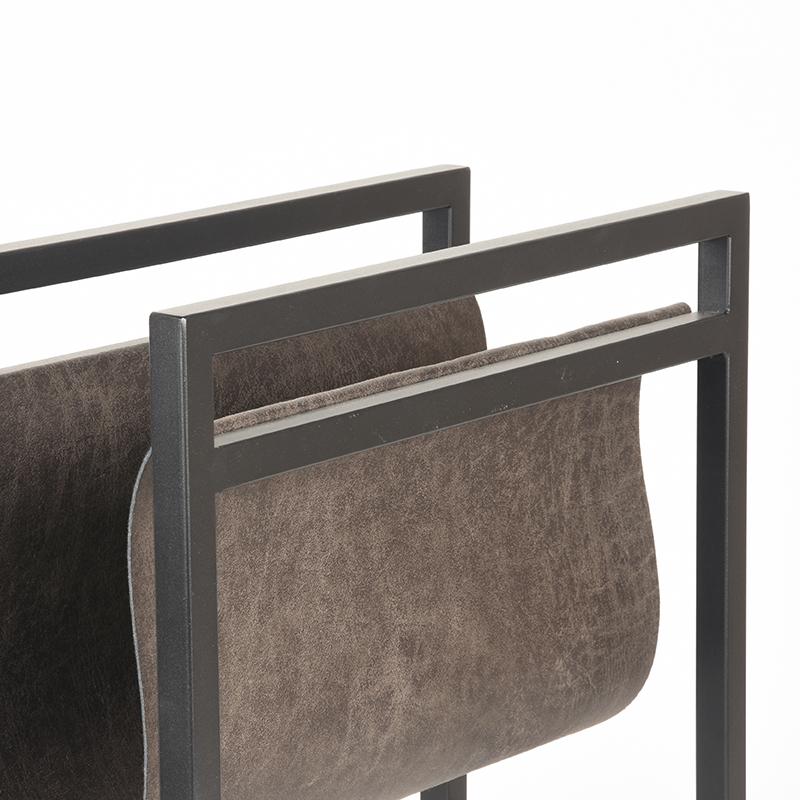 Magazinehouder antraciet leer - Afbeelding 5
