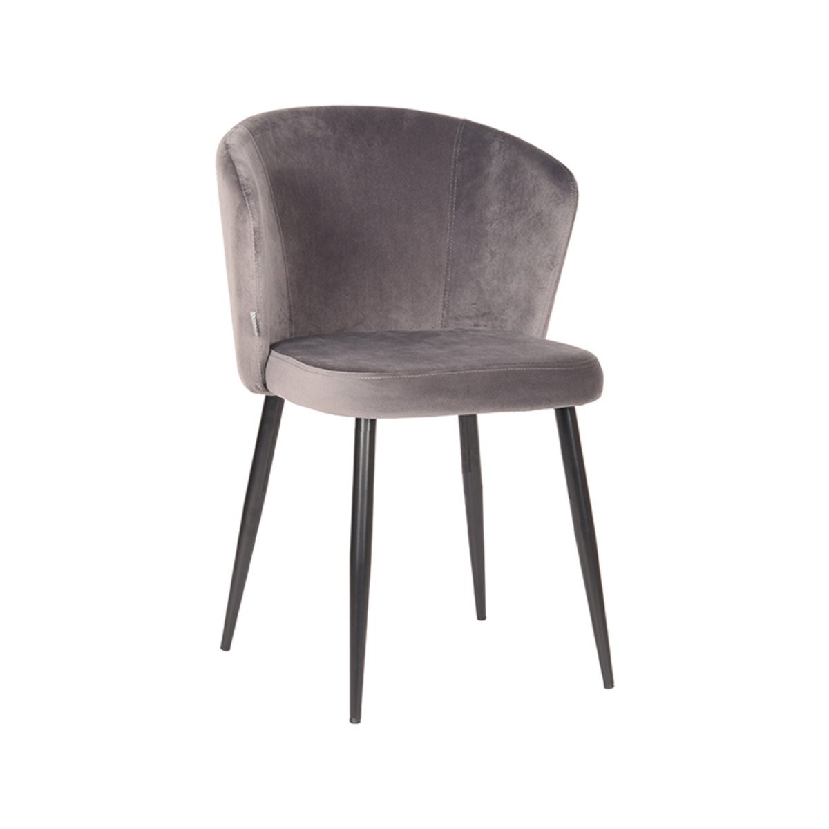 Eetkamerstoel Wave grijs velours