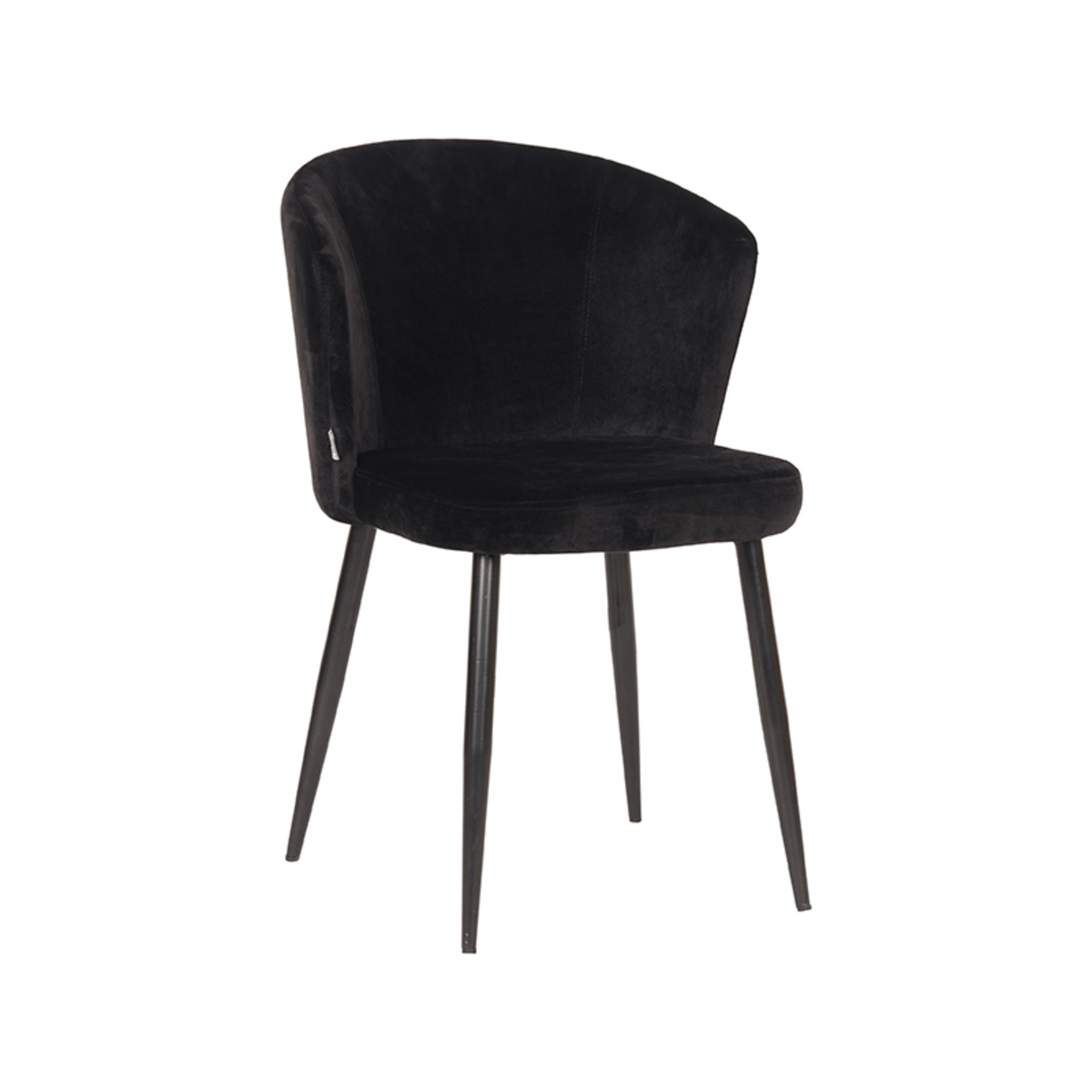 Eetkamerstoel Wave zwart velours