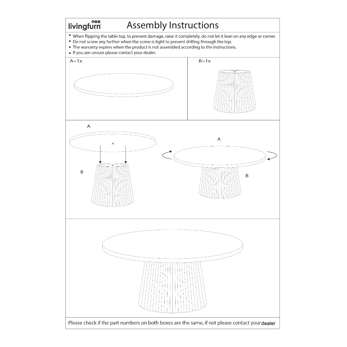 Salontafel Salvator 80 cm - Afbeelding 9