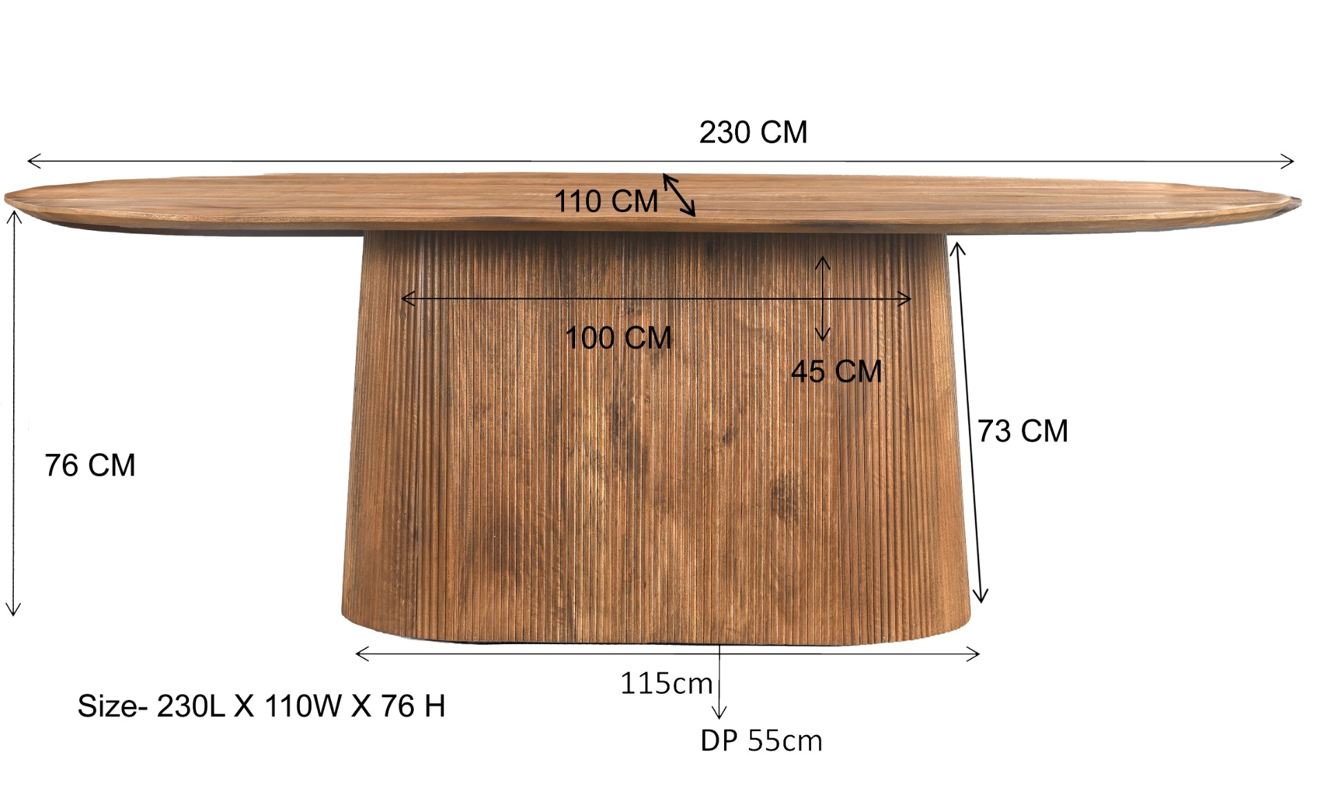 Eetkamertafel Salvator 230 cm - Afbeelding 10