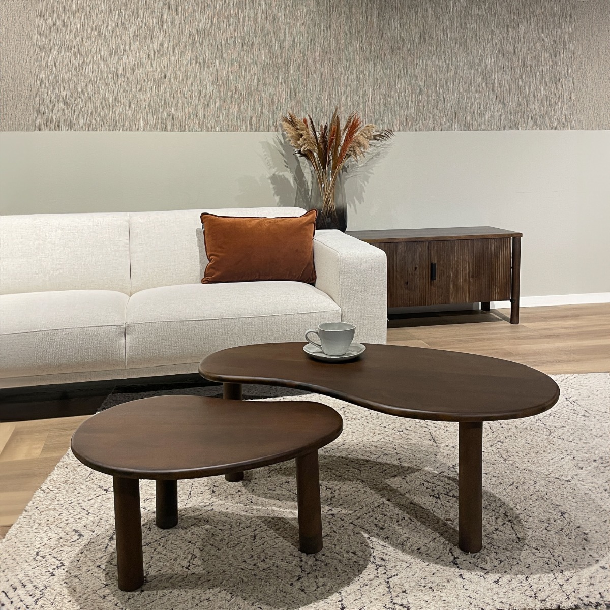 Salontafel Nubi bruin set van 2 - Afbeelding 4