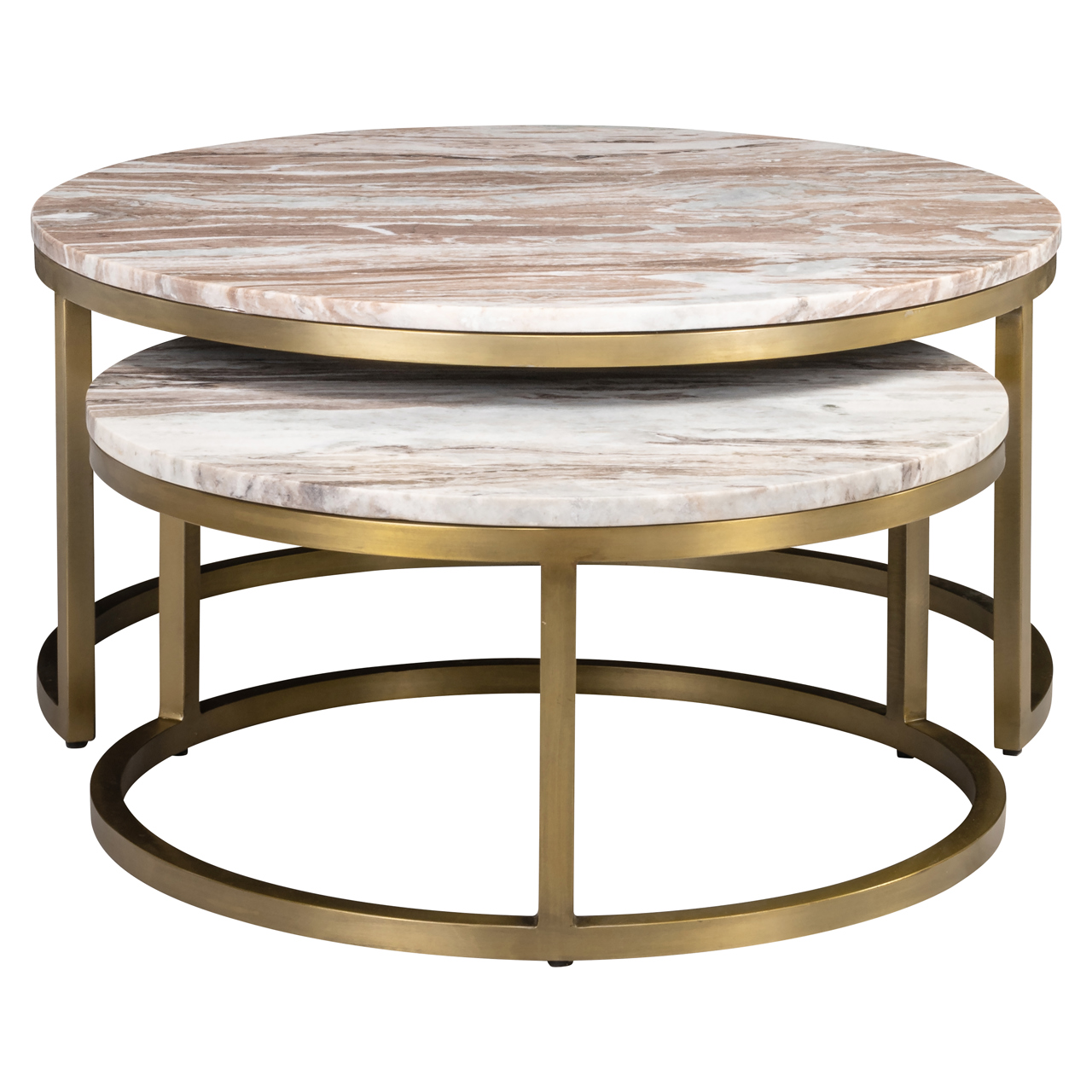 Salontafel Bottega Blush beige set van 2 - Afbeelding 3