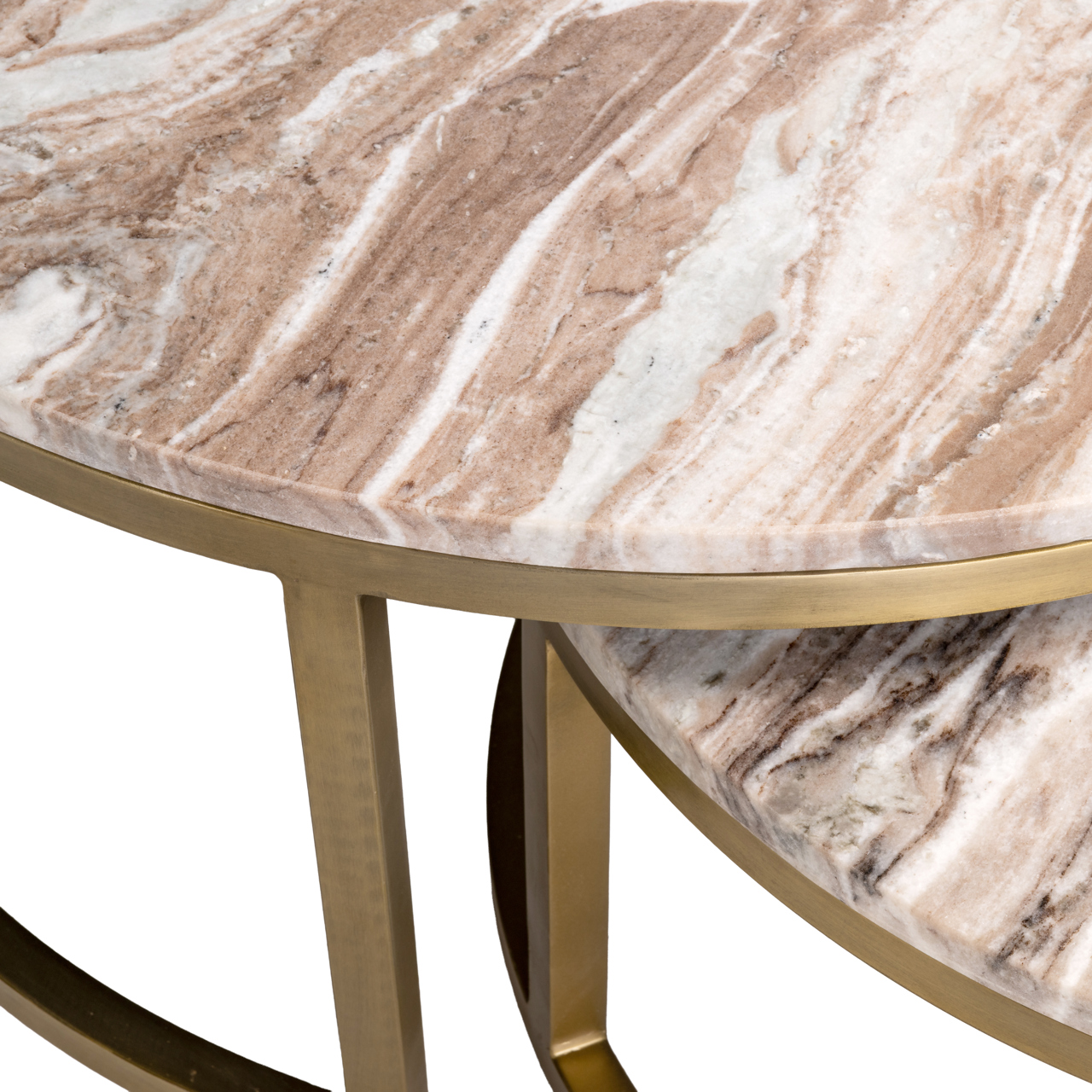 Salontafel Bottega Blush beige set van 2 - Afbeelding 6