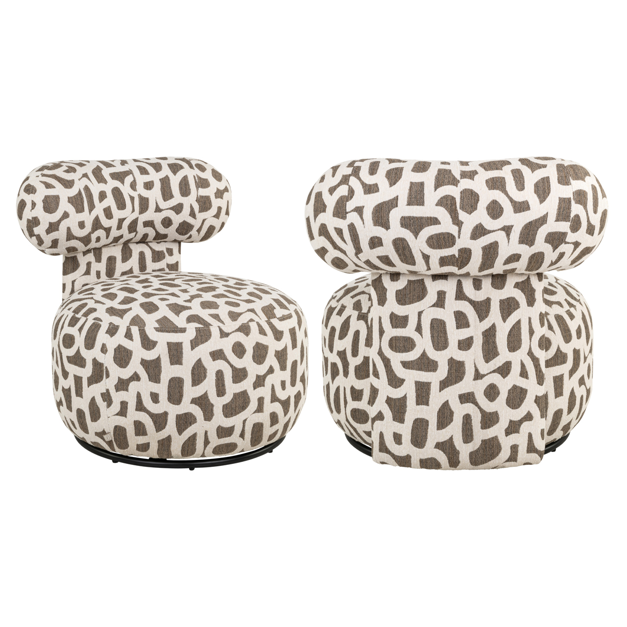 Loungestoel Kaya weave bruin