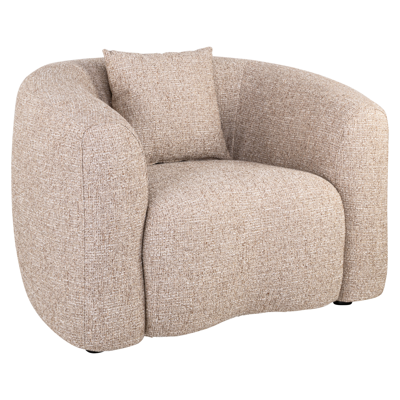 Loungestoel Luxandra brandvertragend zand tweed - Afbeelding 2
