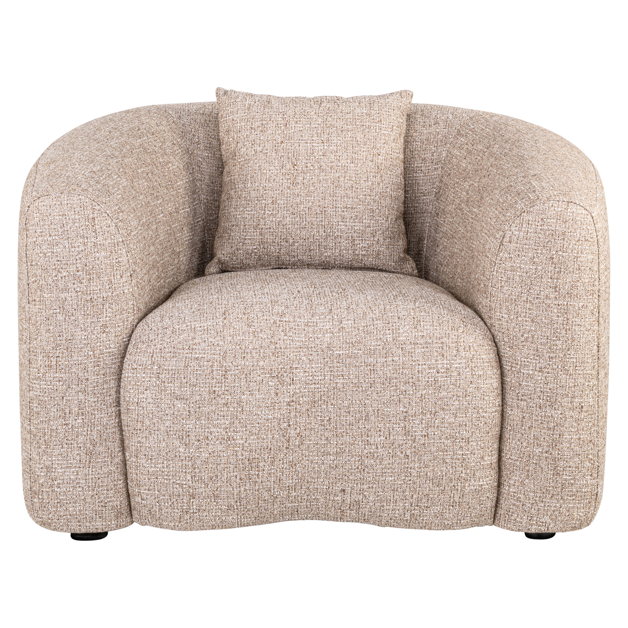 Loungestoel Luxandra brandvertragend zand tweed - Afbeelding 3