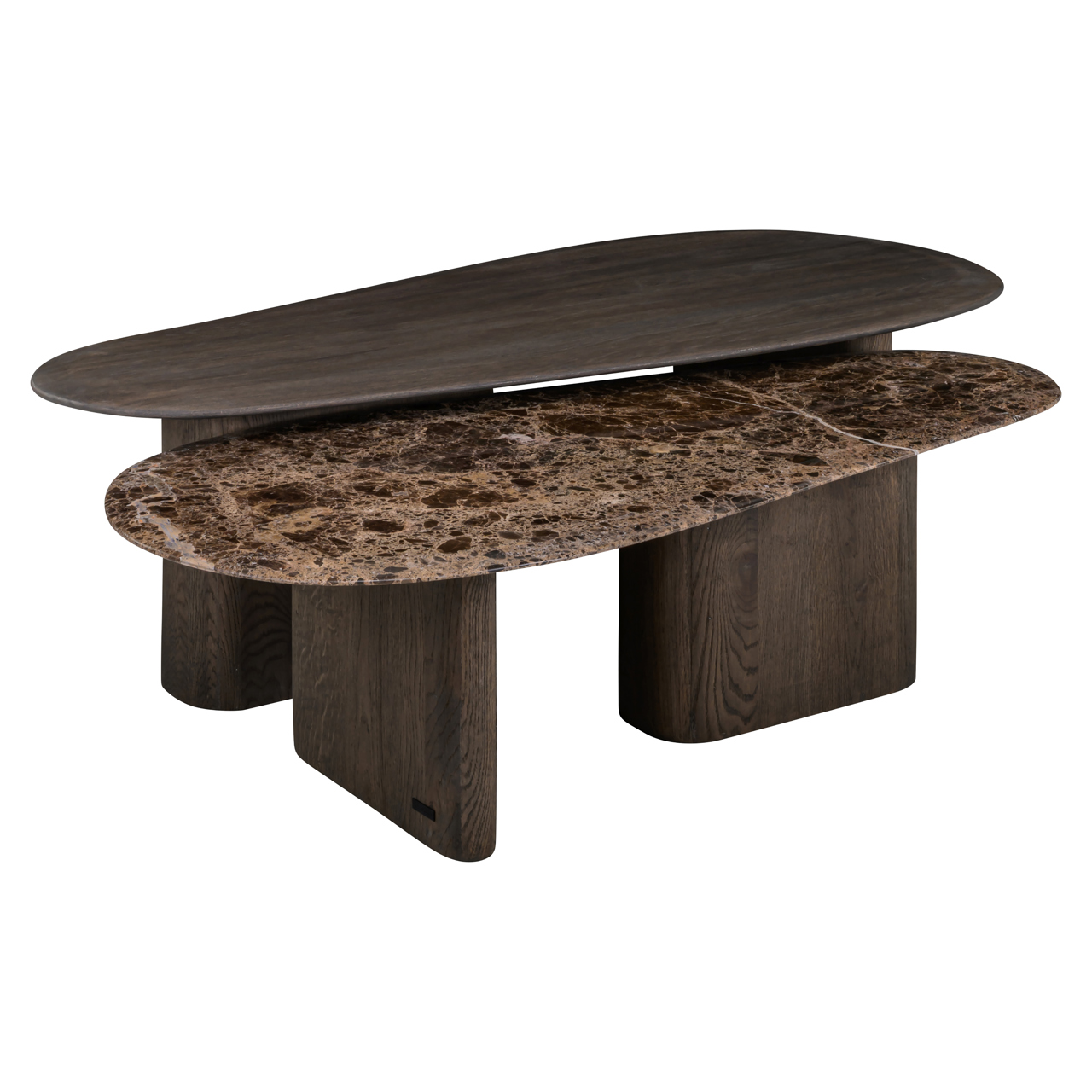 Salontafel Castello Smoked charchoal set van 2