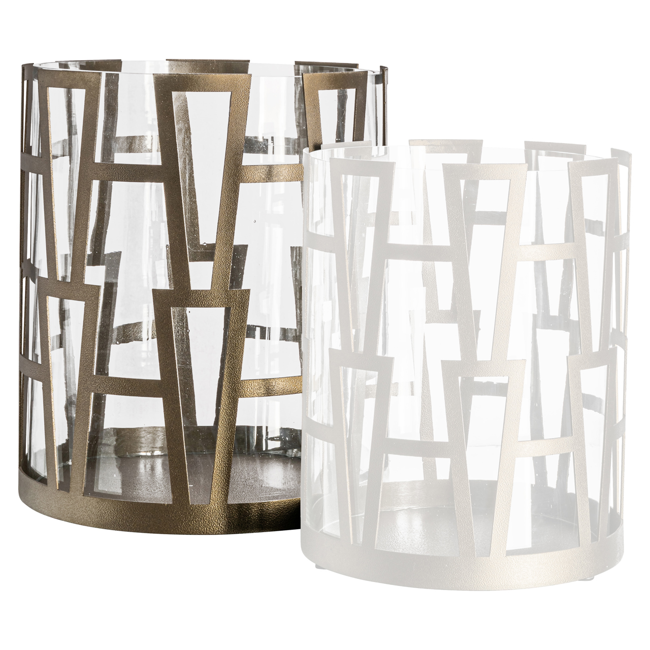 Windlicht Shandy big antiek messing - Afbeelding 2