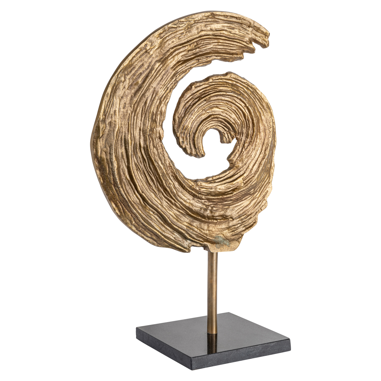 Decoratief object Swirl antiek large messing