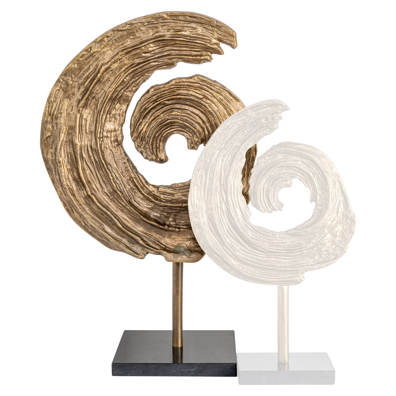 Decoratief object Swirl antiek large messing - Afbeelding 4
