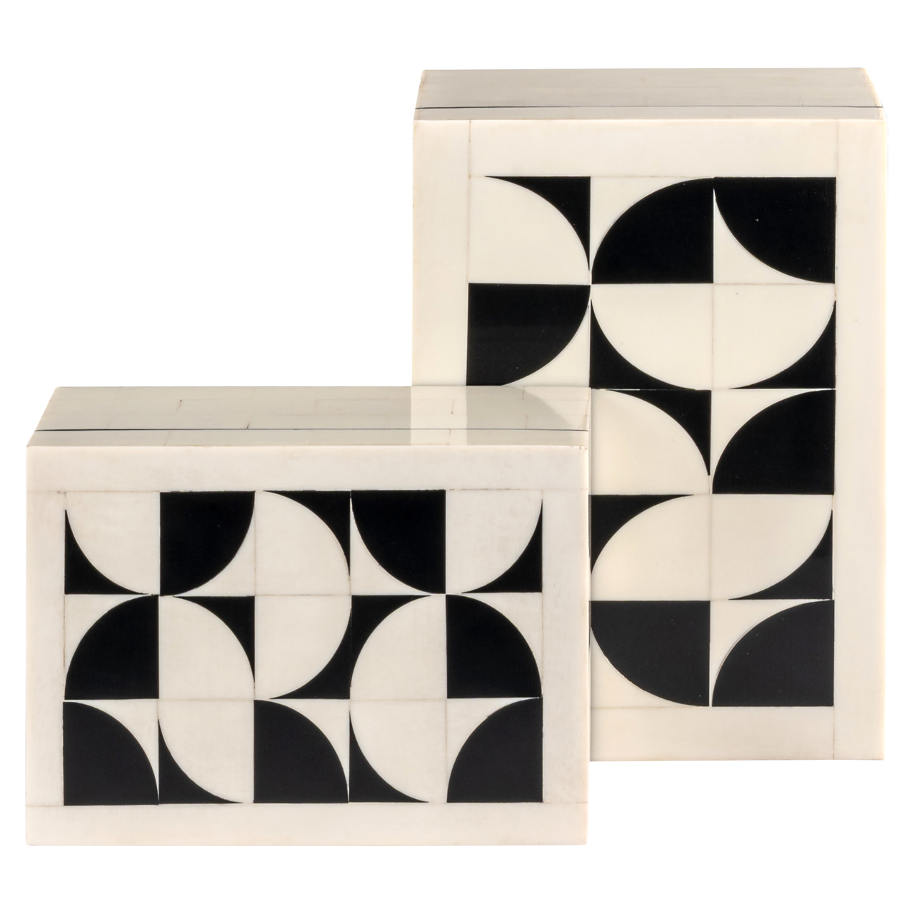 Opbergdoos Flake wit set van 2 - Afbeelding 4