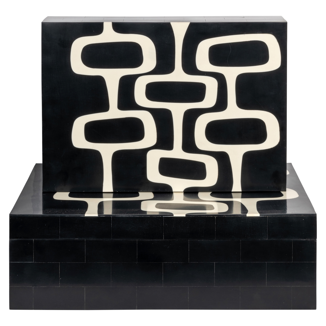 Opbergdoos Lux black/white (Set of 2) - Afbeelding 2