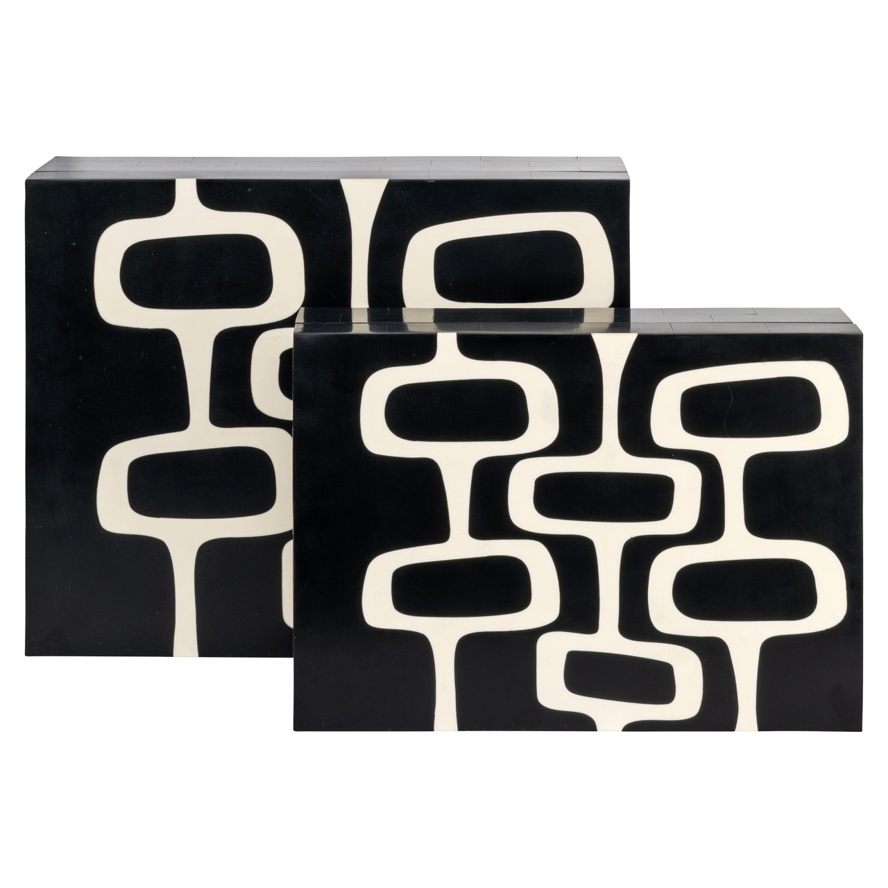 Opbergdoos Lux black/white (Set of 2) - Afbeelding 5
