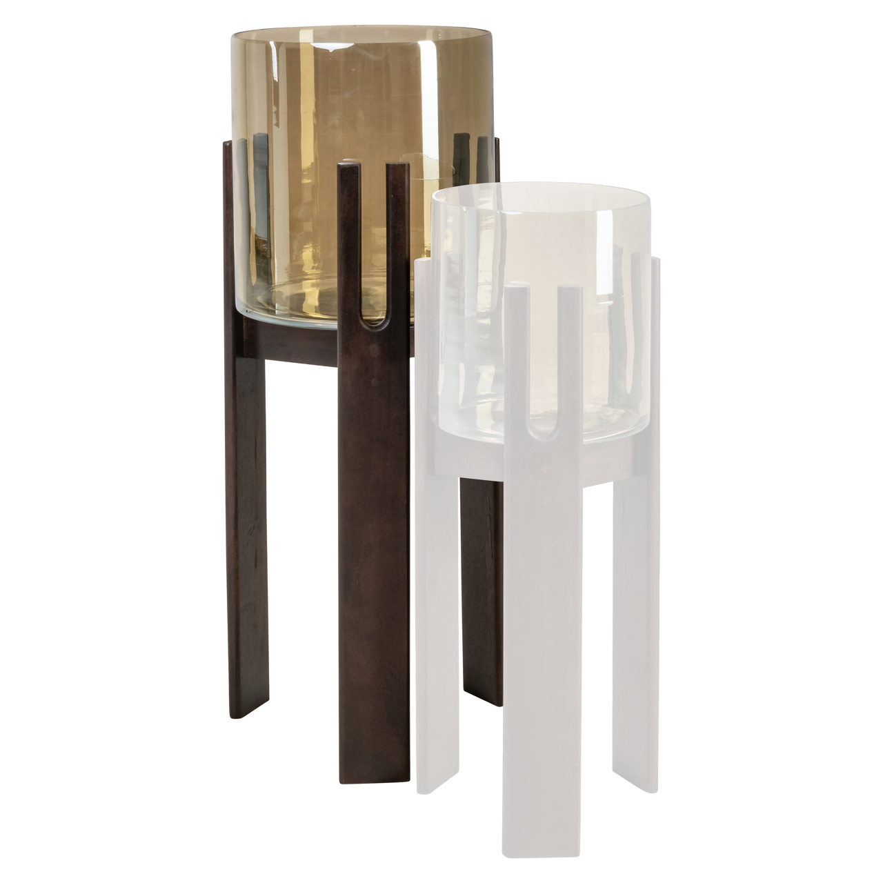 Windlicht Reese walnut large - Afbeelding 2