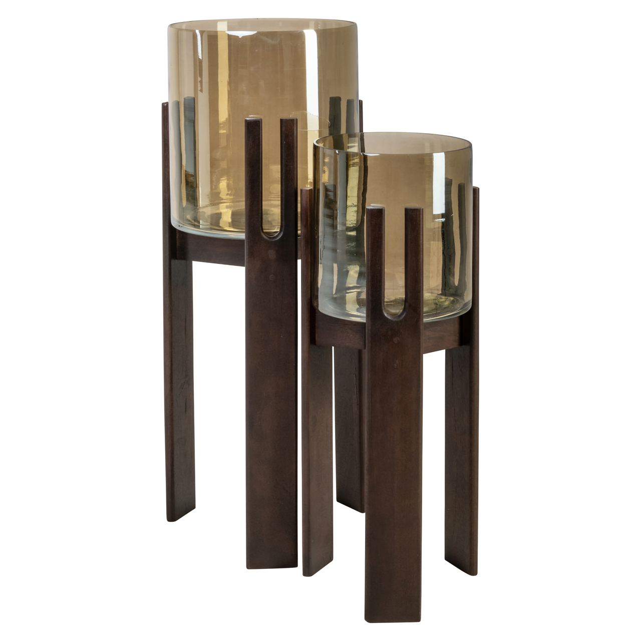 Windlicht Reese walnut large - Afbeelding 3