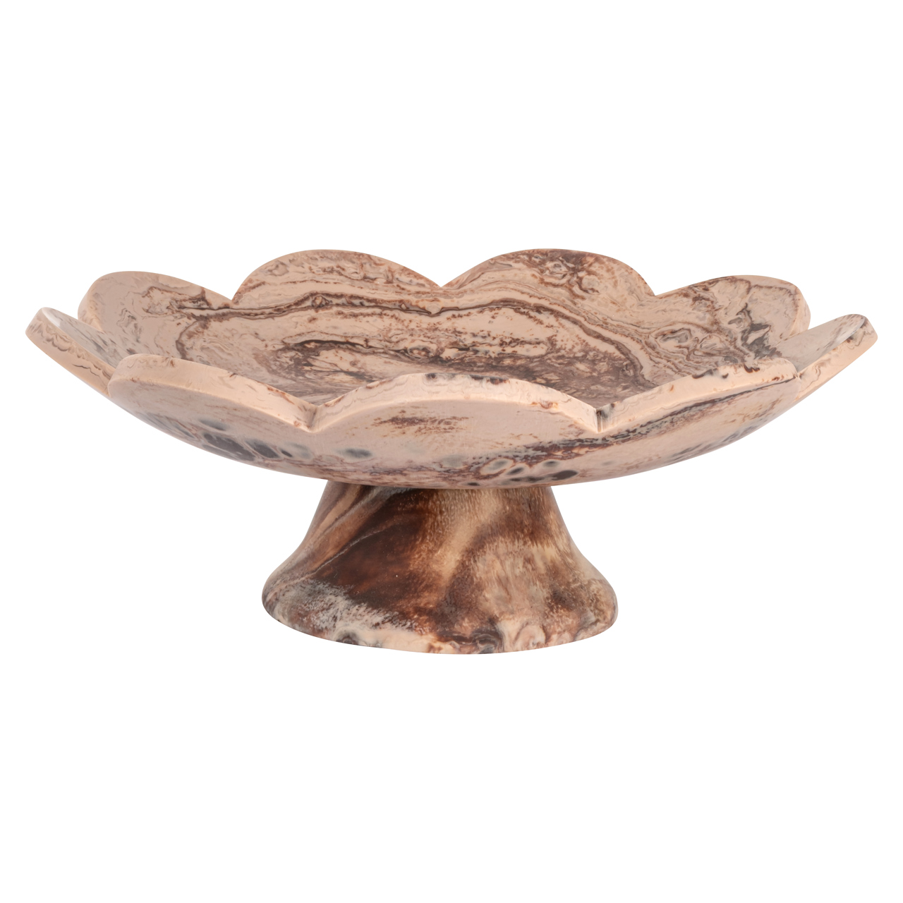 Schaal Peony chocolat bruin