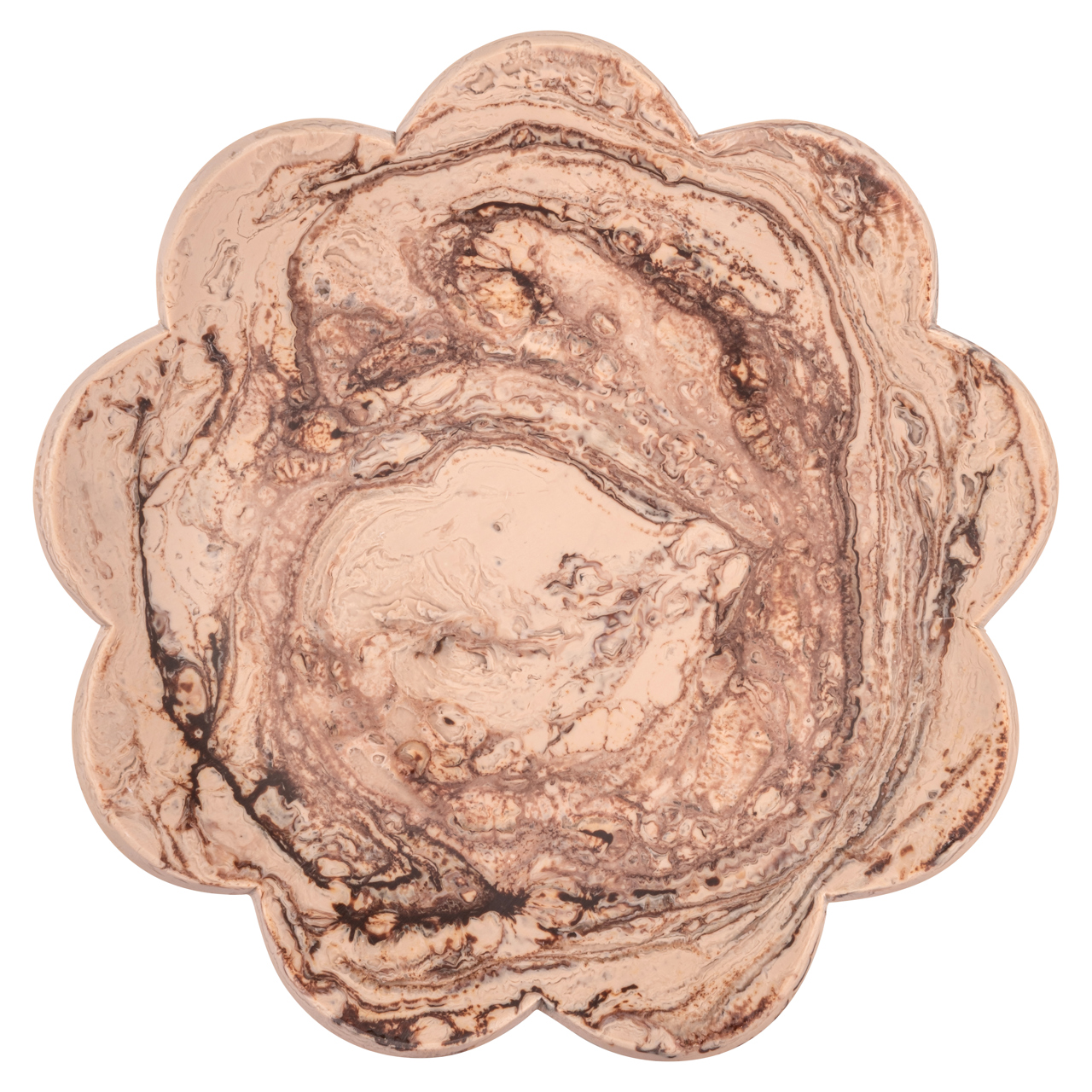 Schaal Peony chocolat bruin - Afbeelding 2