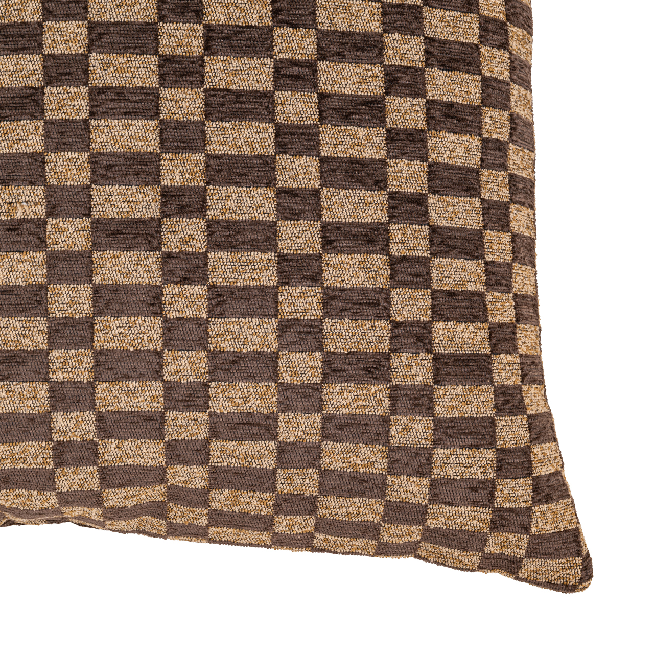 Kussen Remi rectilinear bruin - Afbeelding 2
