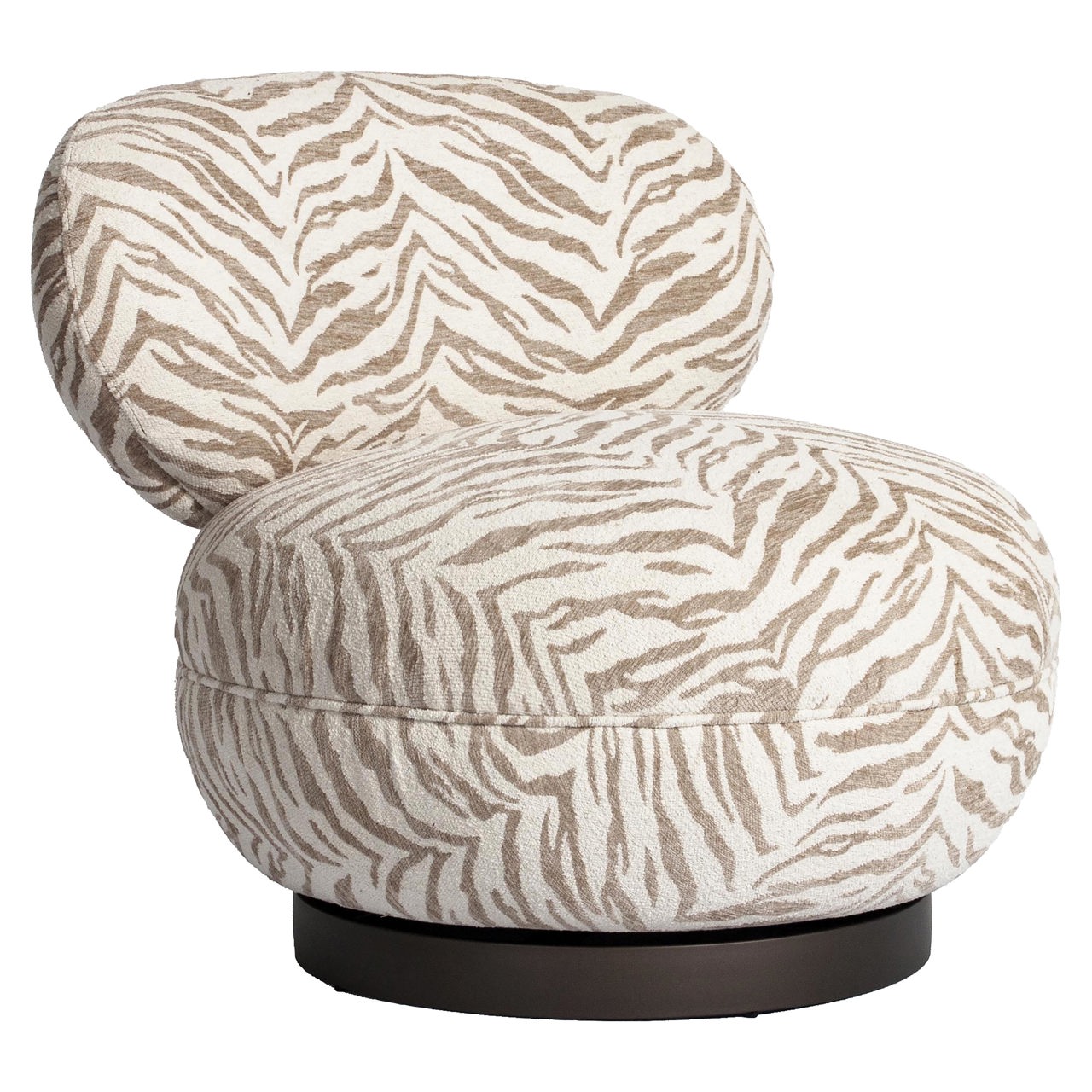 Loungestoel Jace tiger draaibaar beige - Afbeelding 2