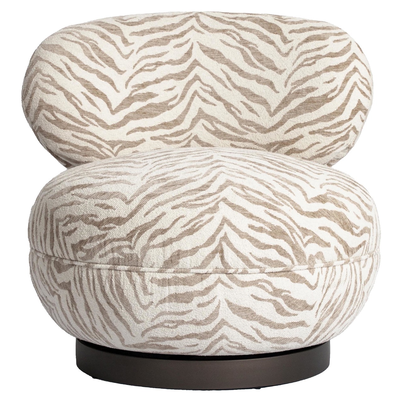 Loungestoel Jace tiger draaibaar beige - Afbeelding 3