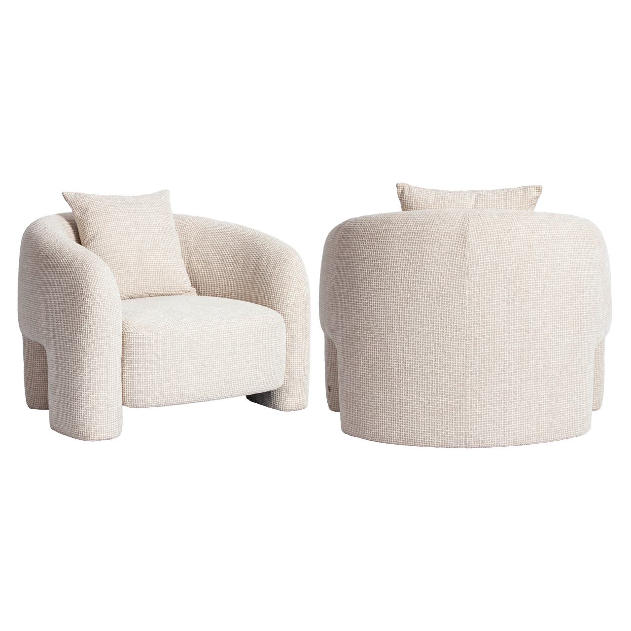 Loungestoel Tuscany beige blockweave