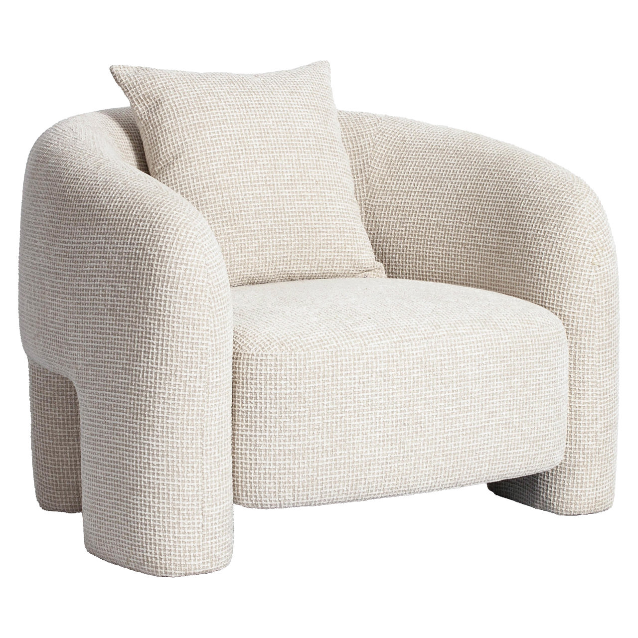 Loungestoel Tuscany beige blockweave - Afbeelding 2