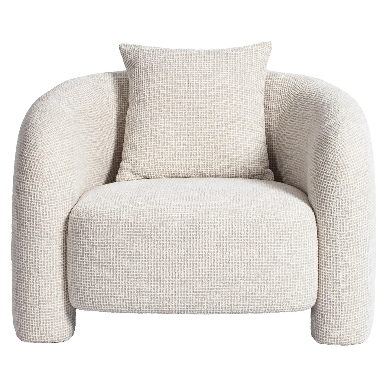 Loungestoel Tuscany beige blockweave - Afbeelding 3