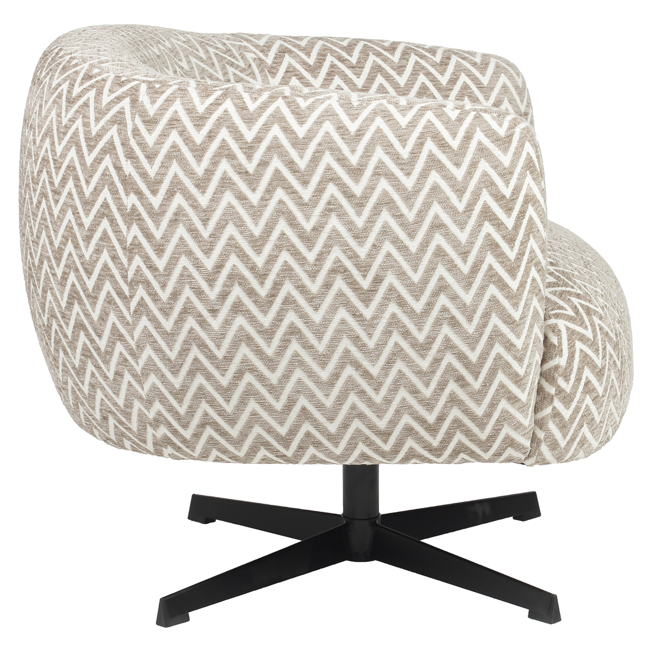 Loungestoel Estelle chevron draaibaar zand - Afbeelding 3