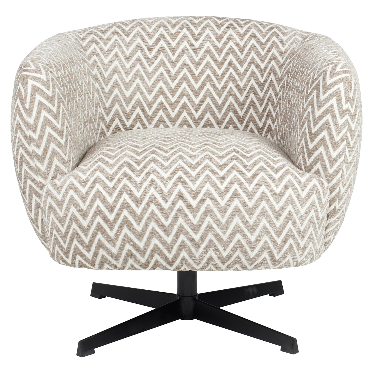 Loungestoel Estelle chevron draaibaar zand - Afbeelding 4