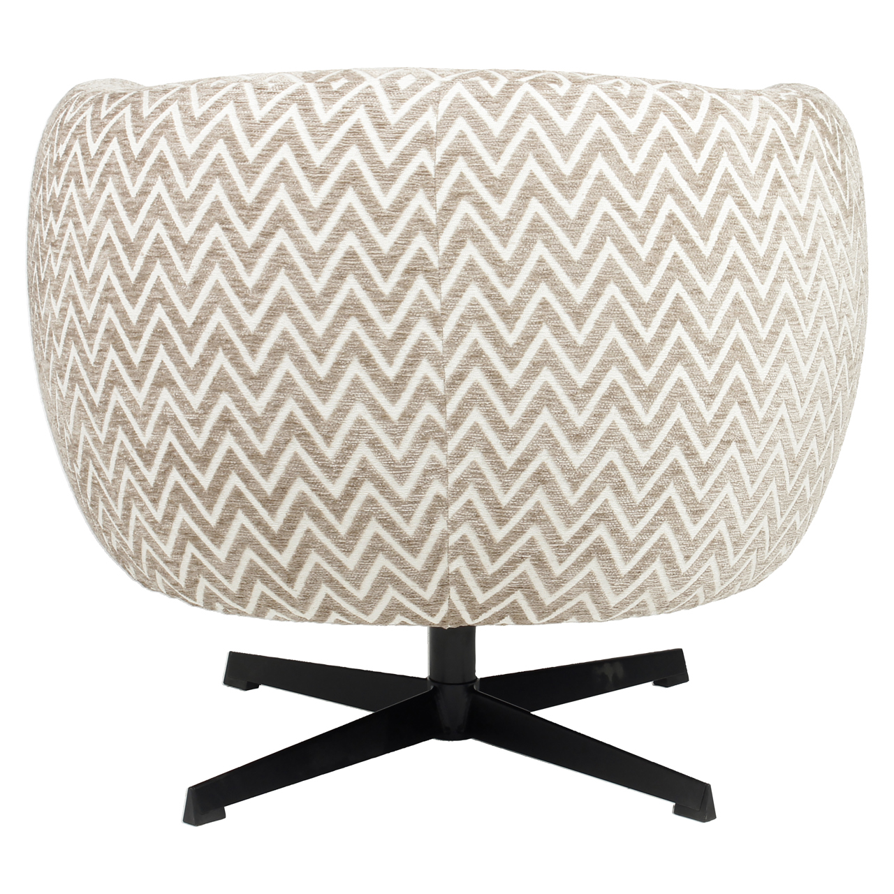 Loungestoel Estelle chevron draaibaar zand - Afbeelding 5