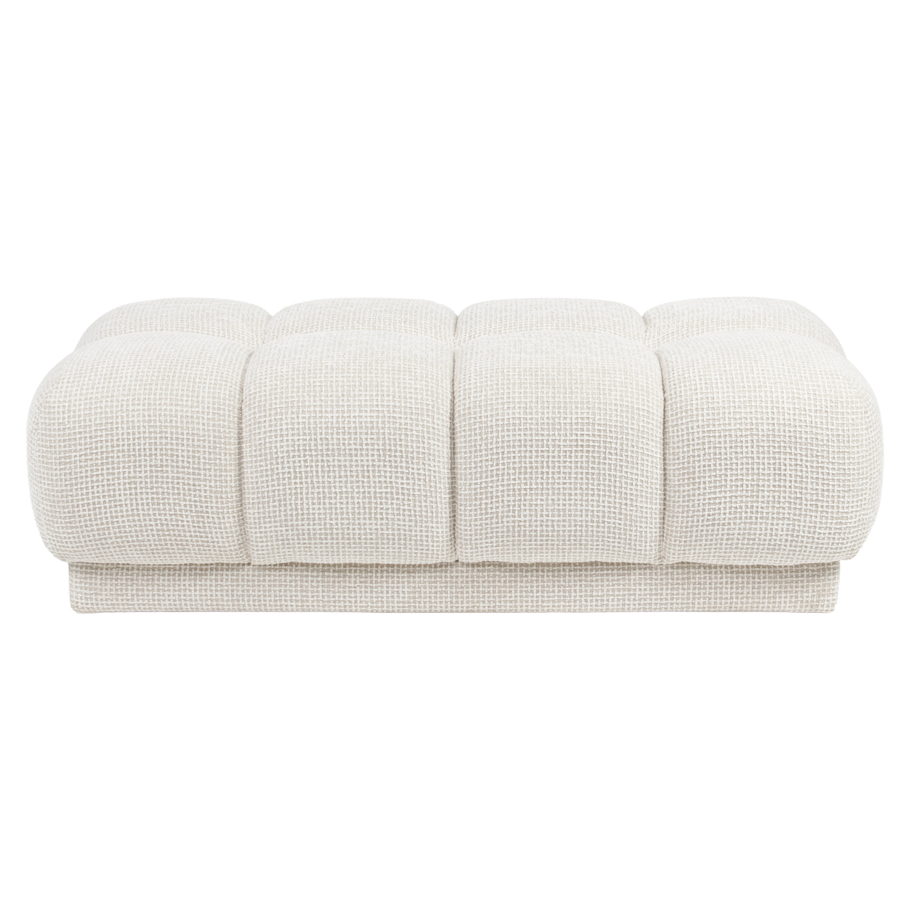Voetenbank Poef Noah beige blockweave - Afbeelding 2