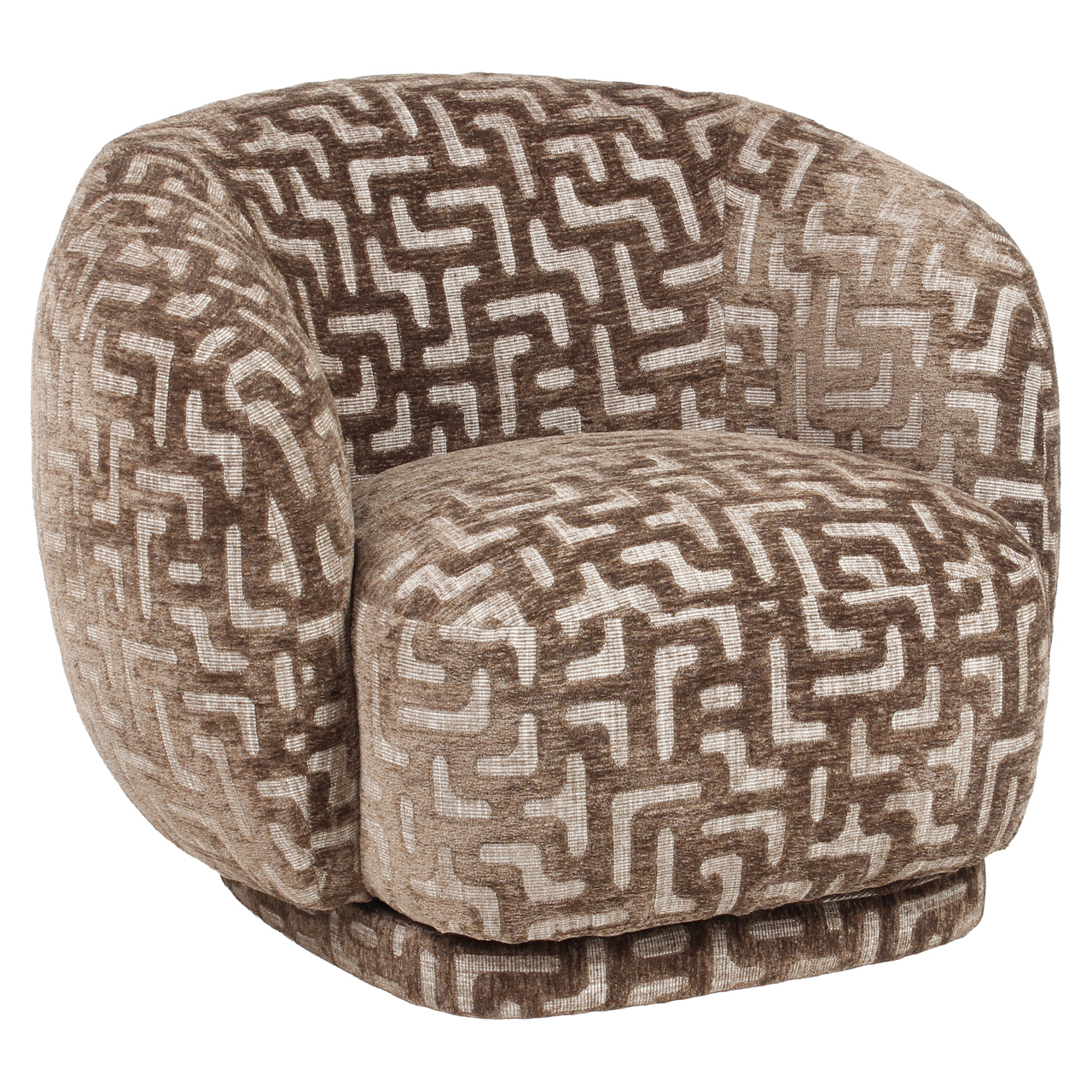 Loungestoel Negreslo labyrinth draaibaar bruin - Afbeelding 2