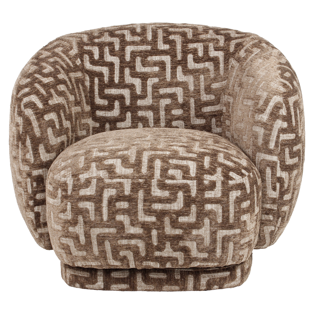Loungestoel Negreslo labyrinth draaibaar bruin - Afbeelding 3