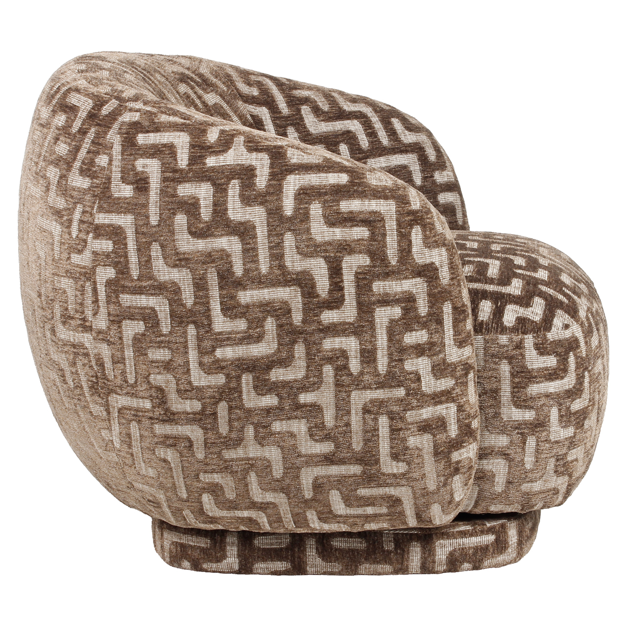 Loungestoel Negreslo labyrinth draaibaar bruin - Afbeelding 4